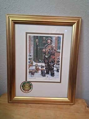 Emmett Kelly Christmas Carol Circus Signed Print Leighton Jones Framed Clown Art